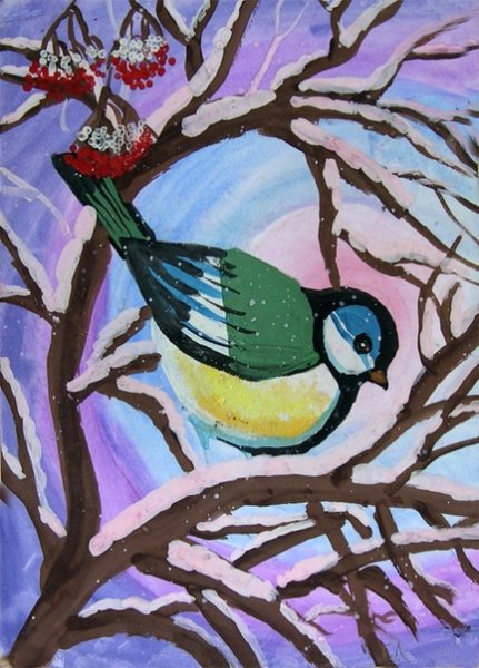 Рисунок на тему птицы