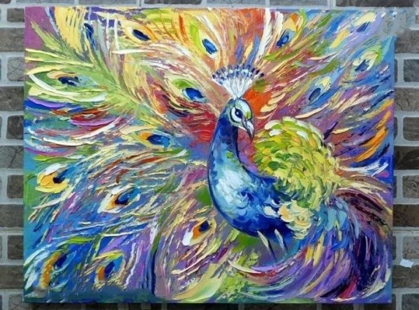 Жар птица гуашью для детей