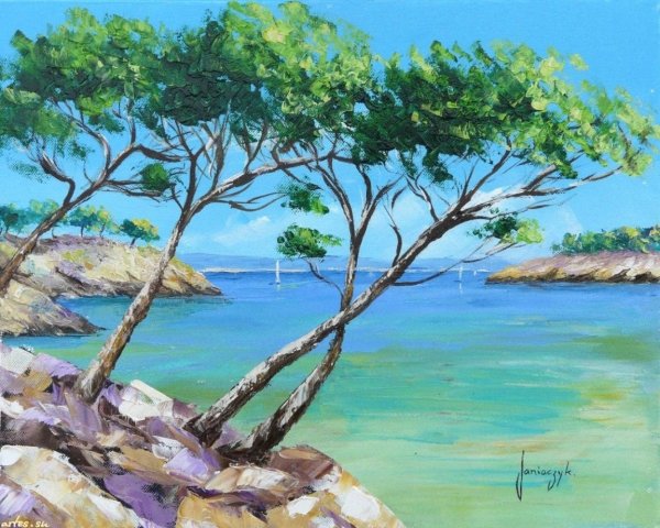 Летний пейзаж гуашью