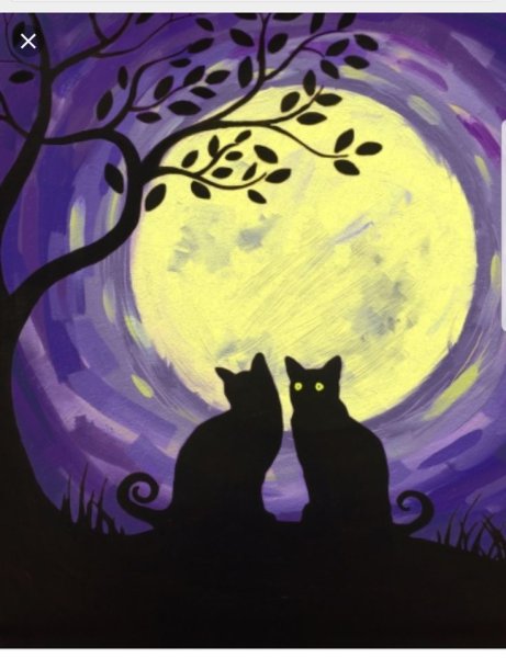 Правополушарное рисование коты на крыше