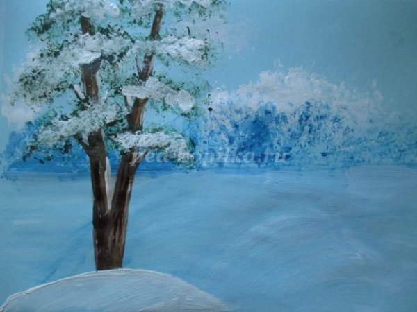 Метель гуашью