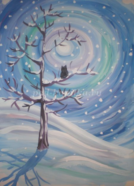 Зарисовки зимних деревьев