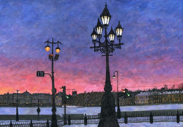 Город гуашью