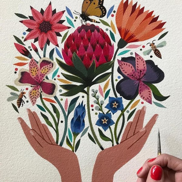 Декоративная цветная Графика