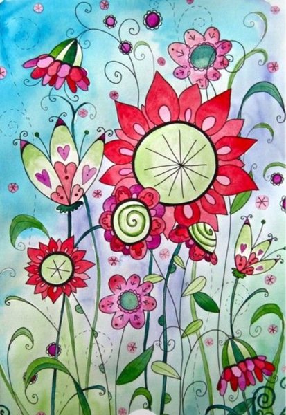 Абстракция гуашью для начинающих