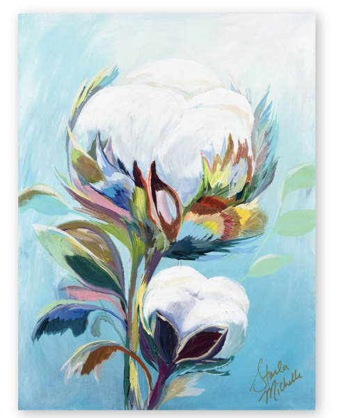 Батик цветы