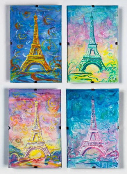 Эльфиева башня акварель