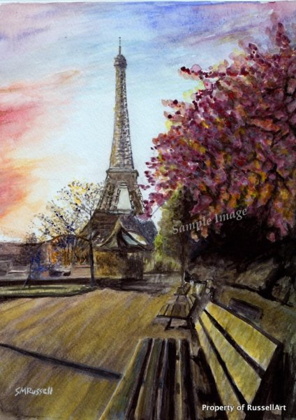 Картина Париж правополушарное