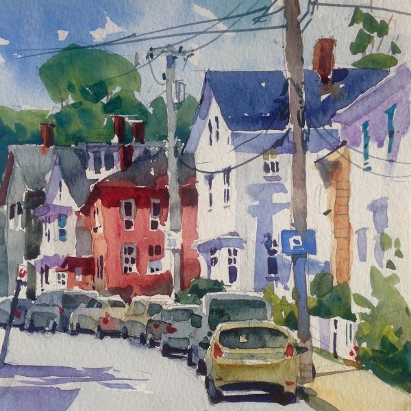 Акварельные пейзажи городов