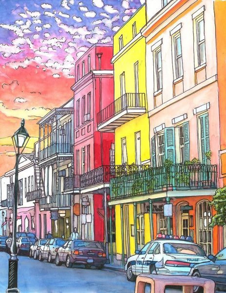 Городской пейзаж в перспективе