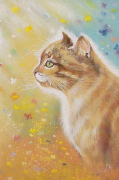 Кошечка акварель