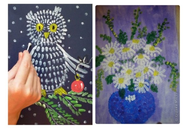 Рисование ушными палочками