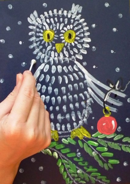 Рисование ватными палочками