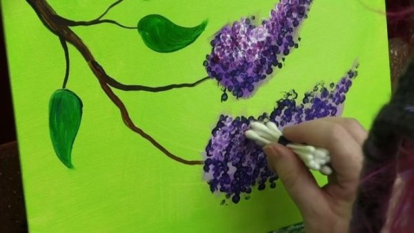 Рисование ушными палочками