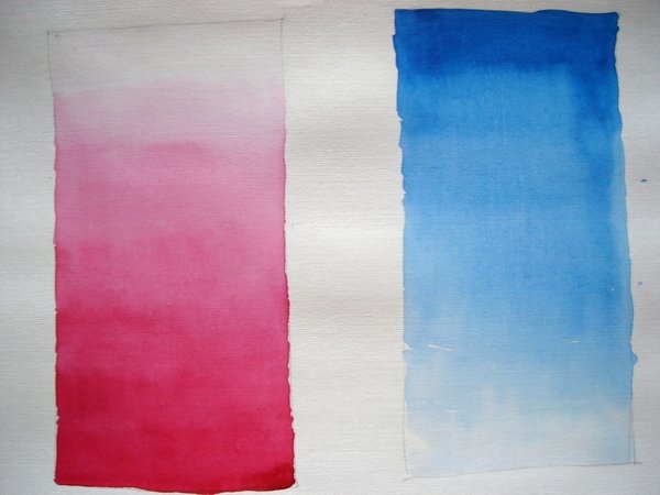 Отмывка акварелью градиент