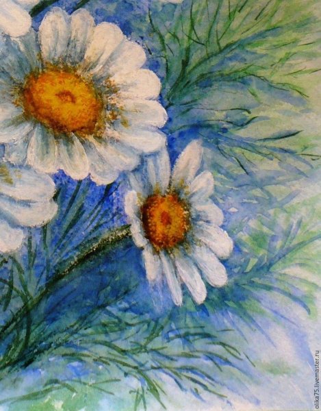 Ромашки гуашью