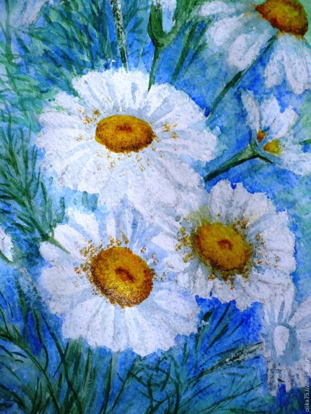 Рисование цветов красками