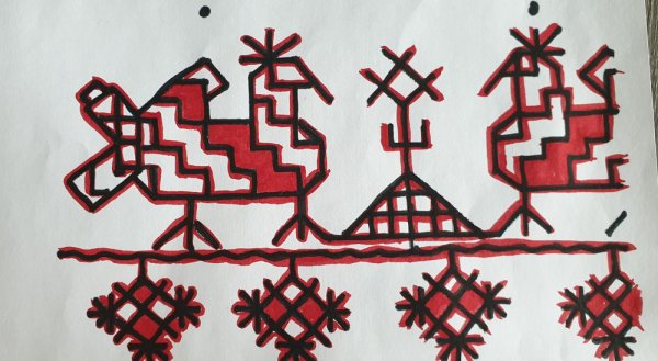 Русская народная вышивка легкая