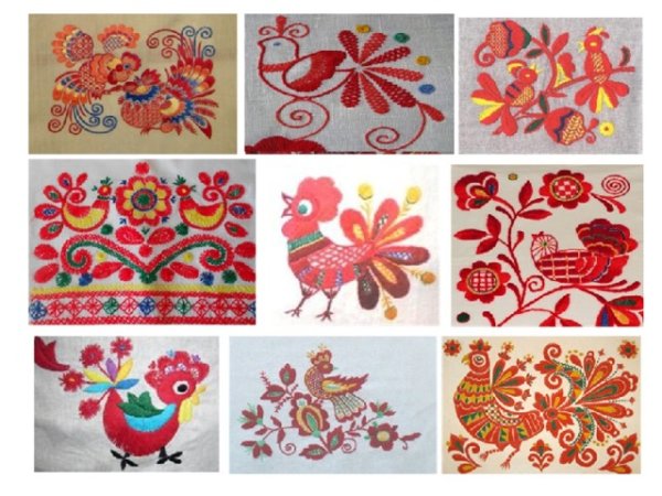 Образы и мотивы в орнаментах народной вышивки