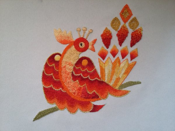 Жар птица вышивка