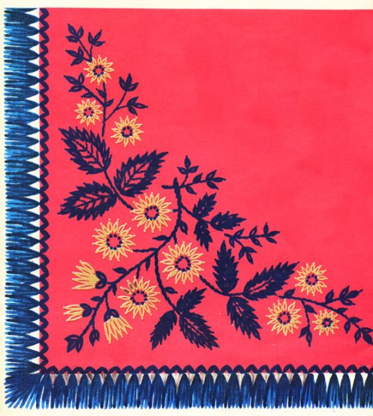 Растительные узоры на платках