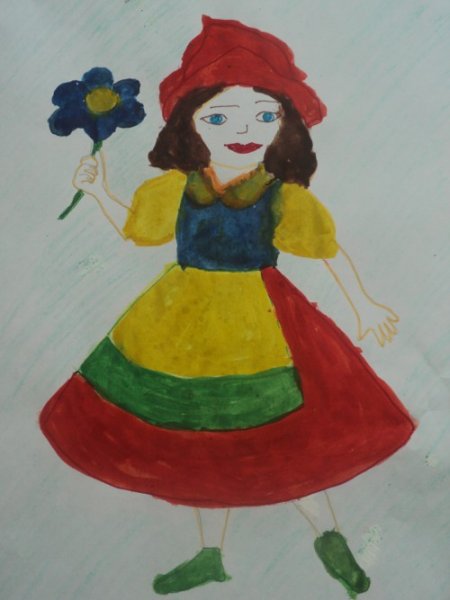 Рисование красная шапочка