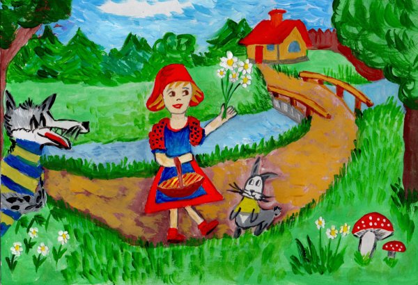 Иллюстрация к произведению красная шапочка