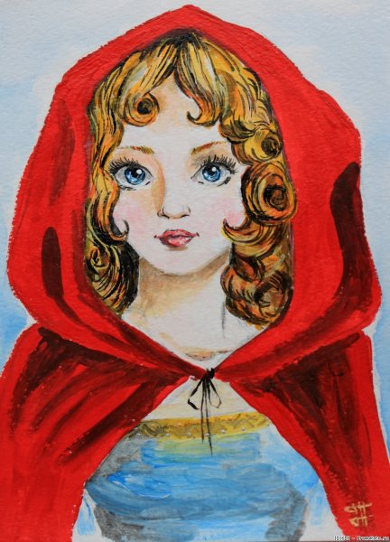 Красная шапочка гуашью