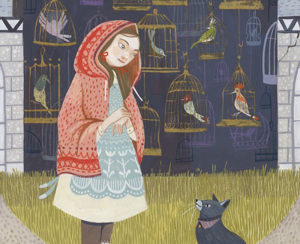 Этюд картина красная шапочка рисунок