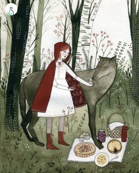 Красная шапочка рисование в старшей группе