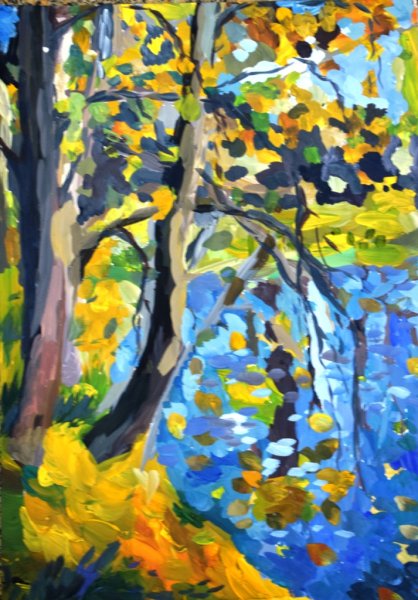 Грибочки гуашью