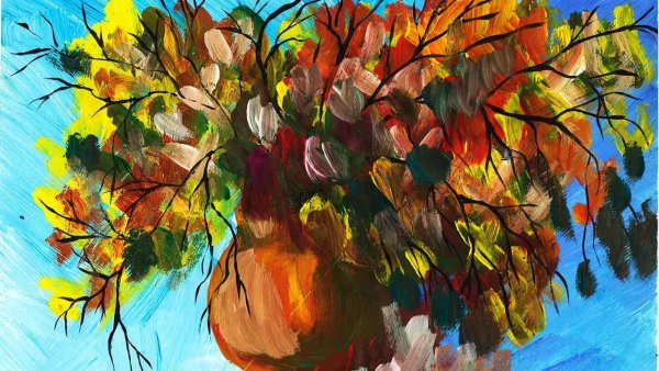 Пейзаж детские работы