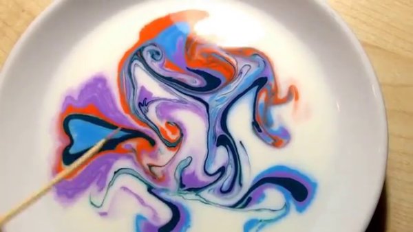 Эбру на молоке