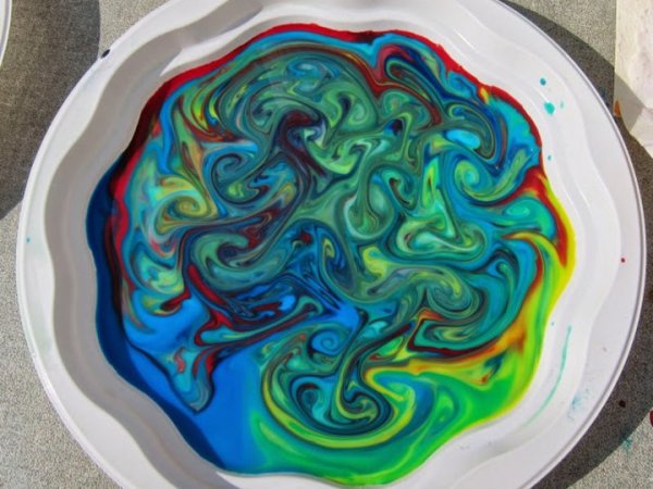 Рисование на молоке эбру