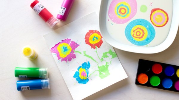 Рисование на молоке