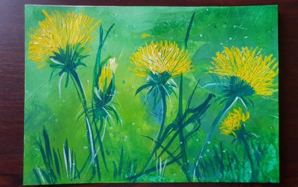 Рисование одуванчик