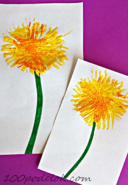 Рисование вилкой для детей