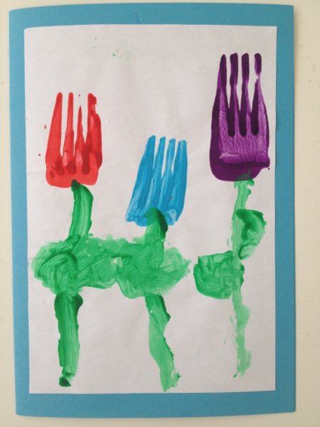 Рисование вилочками