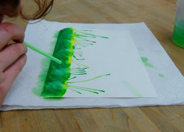 Трава нетрадиционное рисование