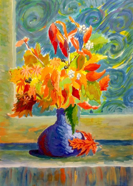 Рисование осенний букет