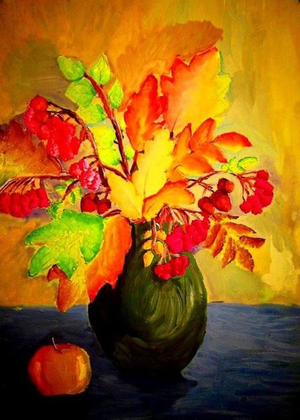 Рисование осенний букет