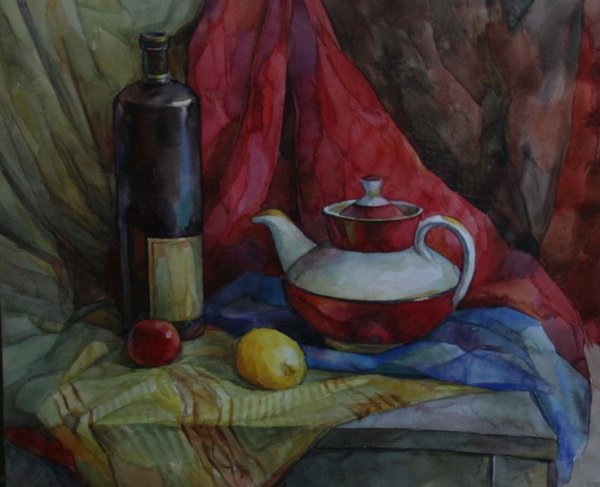 Натюрморт акварелью Академическая живопись