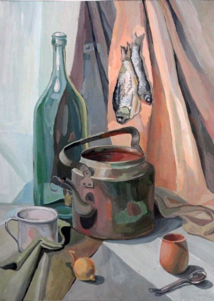 Академическая живопись натюрморт маслом Строгановка