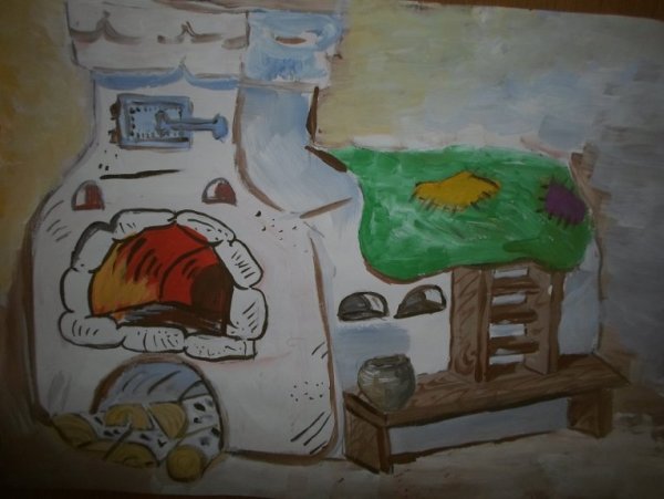 Рисунок русской печки