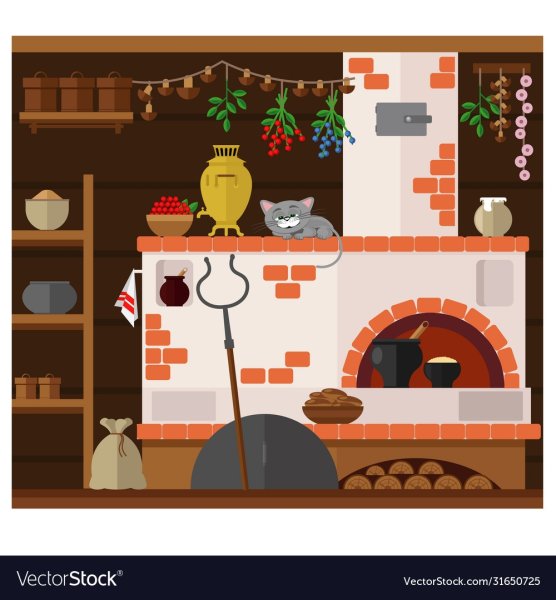 Русская печка мультяшная