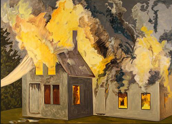 Дом горит арт