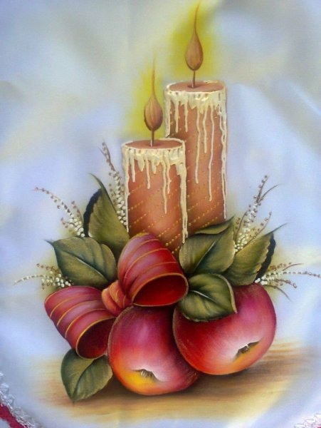 Новогодний натюрморт гуашью