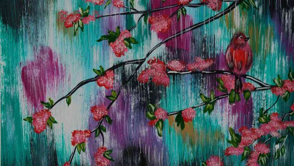 Рисуем дождь гуашью