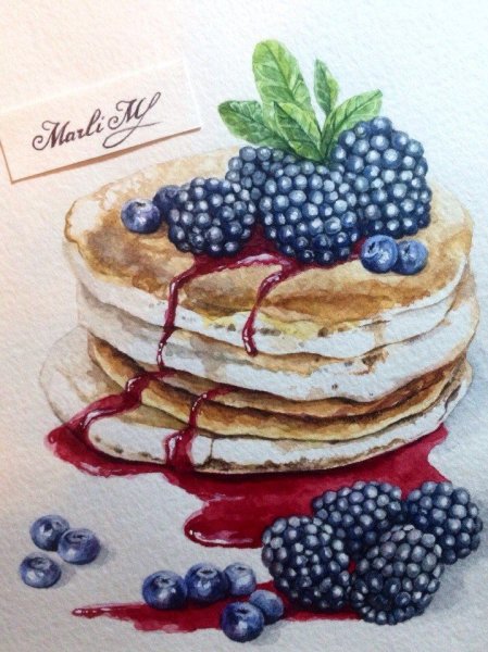 Акварельные иллюстрации для кухни