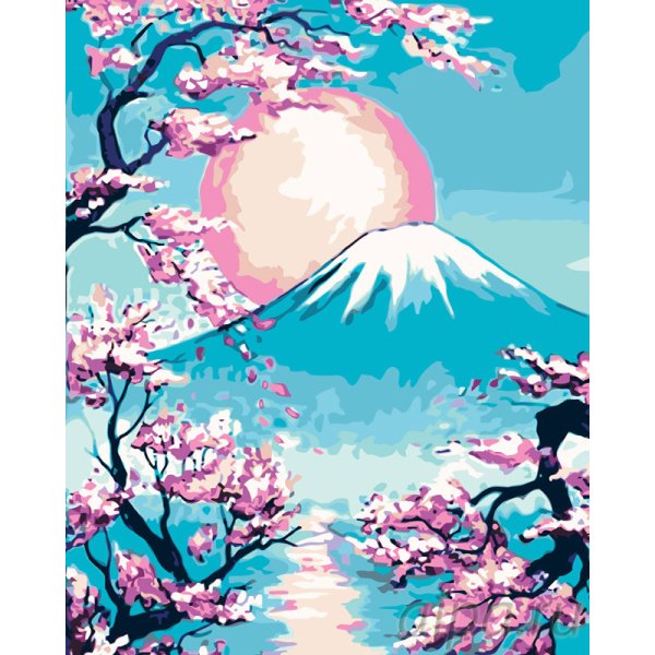 Картина по номерам гора Фудзи